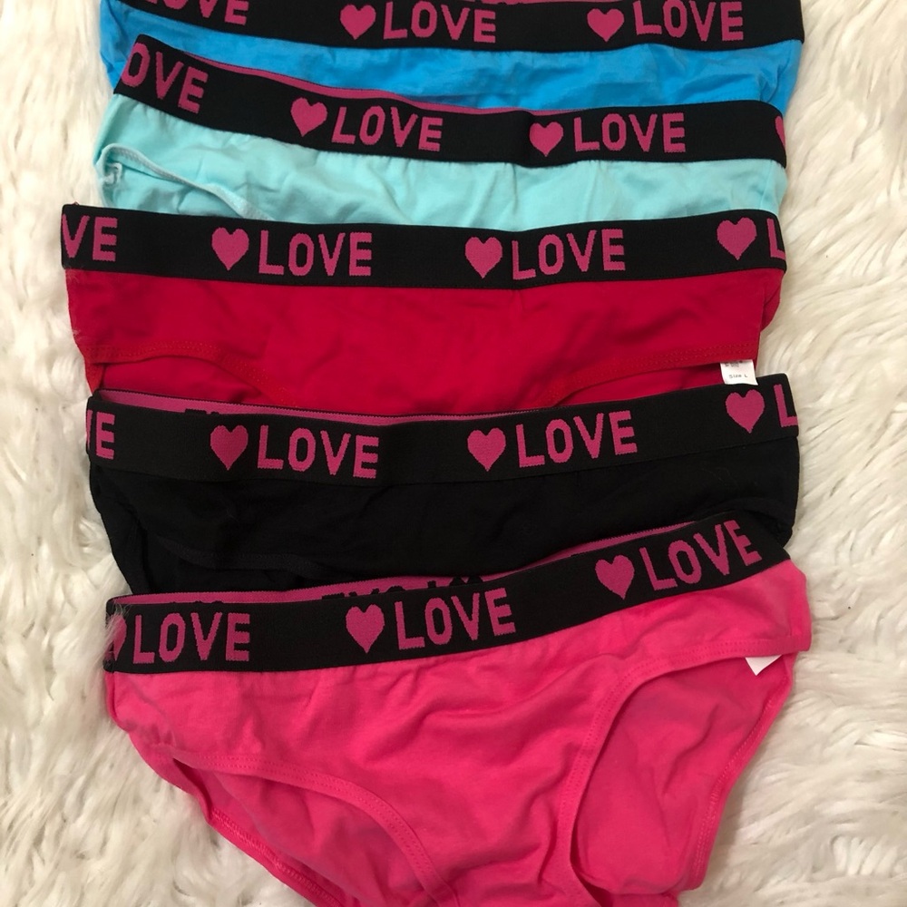 Love bikini 5 pack panties woman new